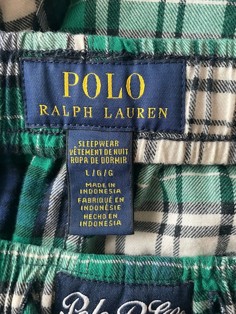 Polo Ralph Lauren Sleepwear Mens Large Pajama Pants Plaid Flannel Lounge